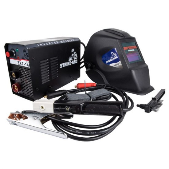 STRIKE-ARC INVERTER WELDER 140AMP WITH HELMET