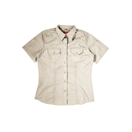 Dune Slim Fit Safari Shirt (Stone) 