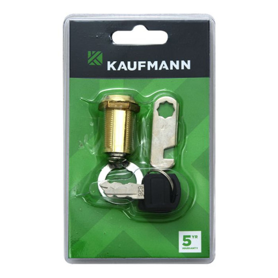 KAUFMANN CAM LOCK 30MM BRASS PLATED