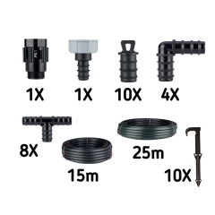 RAIN DRIP IRRIGATION VEGTABLE KIT UP TO 25SQM